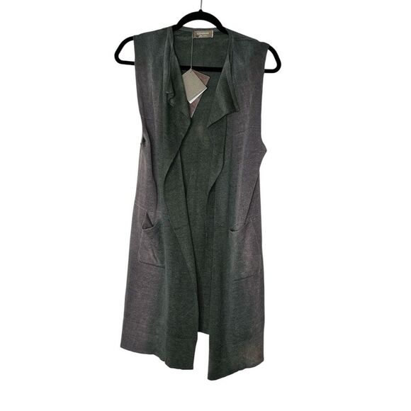 CIVIDINI Sweaters - CIVIDINI Cardigan Women Size 38 Sleeveless 100% Linen Corpcore Office Money New